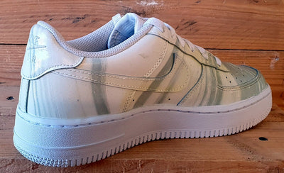 Nike Air Force 1 GS Low Leather Trainers UK6/US7Y/EU40 314192-117 Marble Green