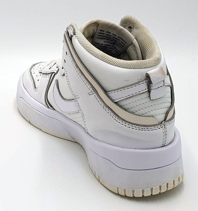 Nike Dunk High Rebel Leather Trainers DH3718-100 Triple White UK4/US6.5/EU37.5