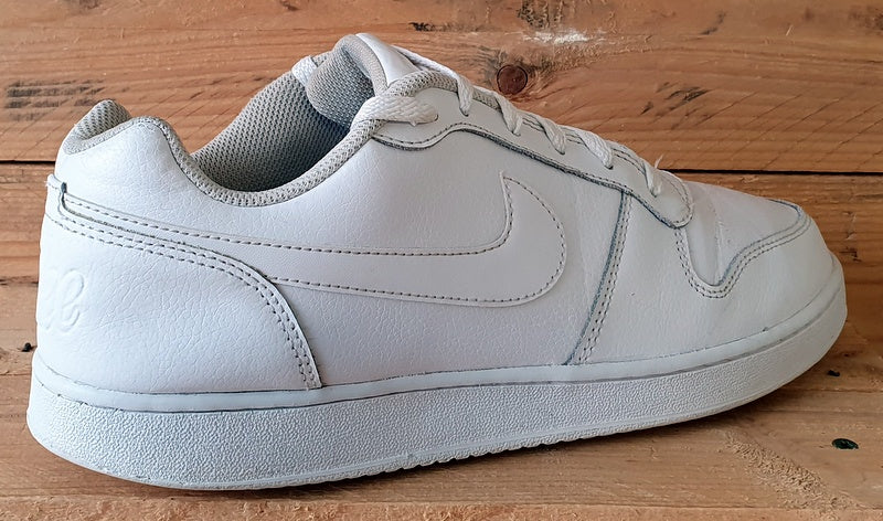 Nike Ebernon Low Leather Trainers UK9.5/US10.5/EU44.5 AQ1775-100 Triple White