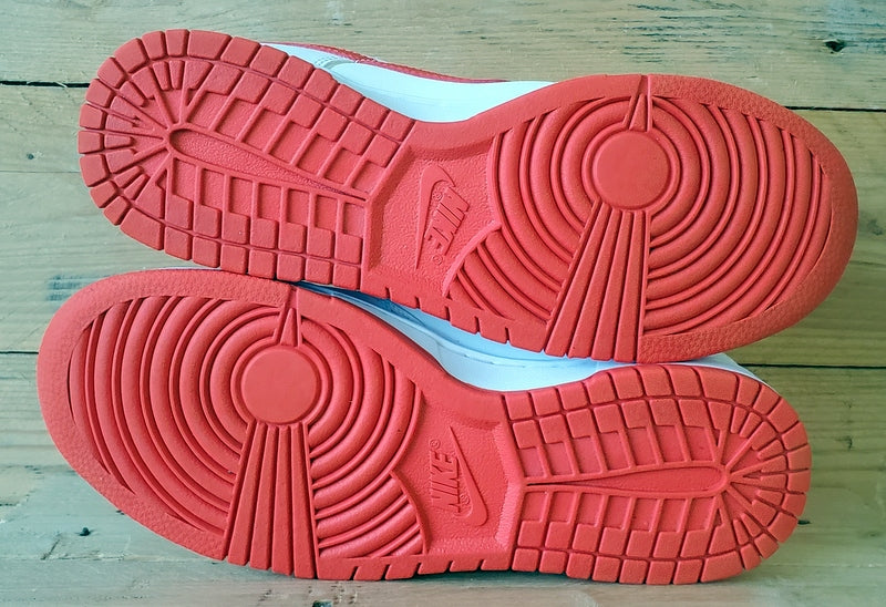 Nike Dunk Retro Low Leather Trainers UK6/US6.5/EU39 DV0831-103 White/Picante Red