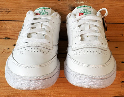 Reebok Club C 85 Low Leather Trainers UK7/US8/EU40.5 AR0456 White/Green