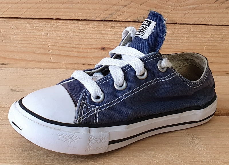 Converse All Star Canvas Low Kids Trainers UK8 US8 EU24 9A 1607 A34 Denim Blue VintageTrainers