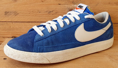 Nike Blazer Low Premium PRM Suede Trainers UK10/US11/EU45 538402-403 Prize Blue