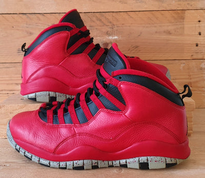 Nike Jordan 10 Retro Mid Leather Trainers UK8/US9/EU42.5 705178-601 Red