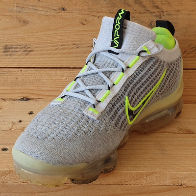 Nike Vapormax Low Flyknit Trainers UK7.5/US8.5/EU42 DH4085-001 Wolf Grey/Volt