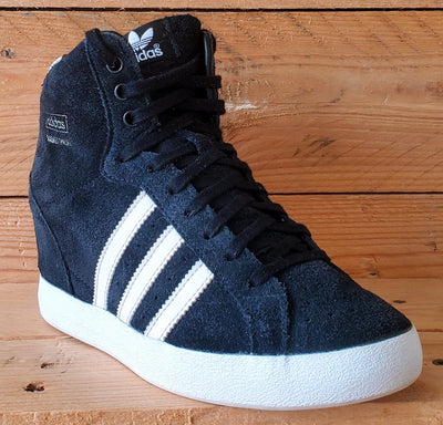 Adidas Basket Profi Up Mid Suede Trainers UK4/US5.5/EU36.5 G95650 Black