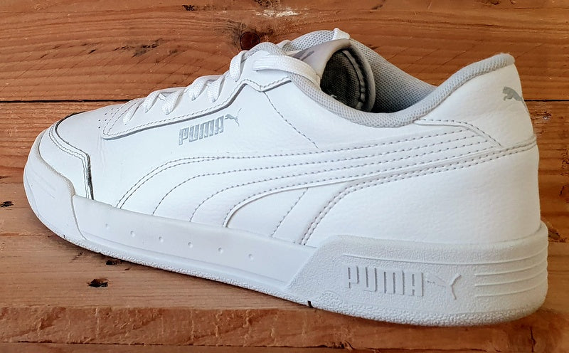 Puma Caracal Low Leather Trainers UK10/US11/EU44.5 369863-02 Triple White