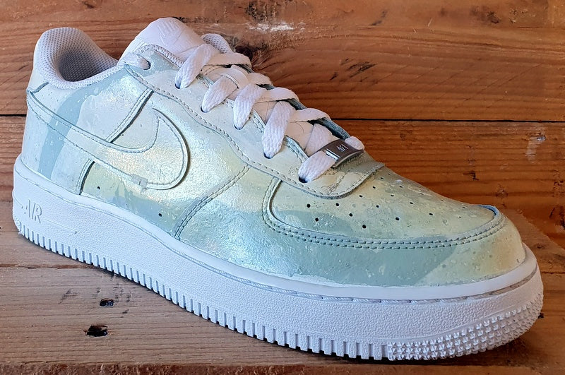 Nike Air Force 1 GS Low Leather Trainers UK6/US7Y/EU40 314192-117 Marble Green