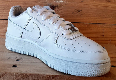 Nike Air Force 1 GS Leather Trainers UK3/US3.5Y/EU35.5 314192-117 Triple White