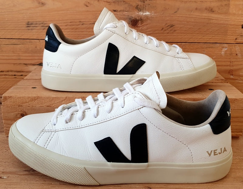 Veja Campo Chromefree Low Leather Trainers UK7/US8/EU41 White/Black