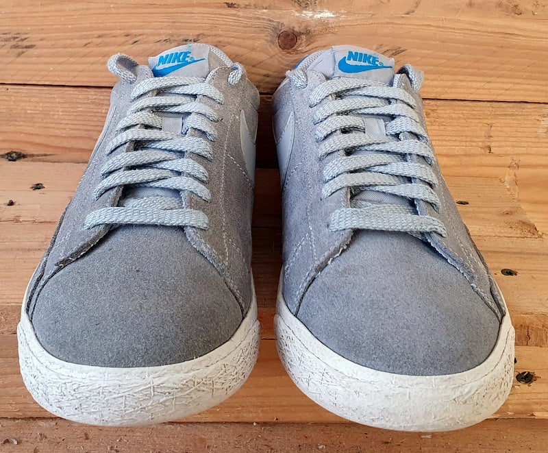 Nike Blazer Low Suede Trainers UK9/US10/EU44 371760-022 Grey/Blue/White