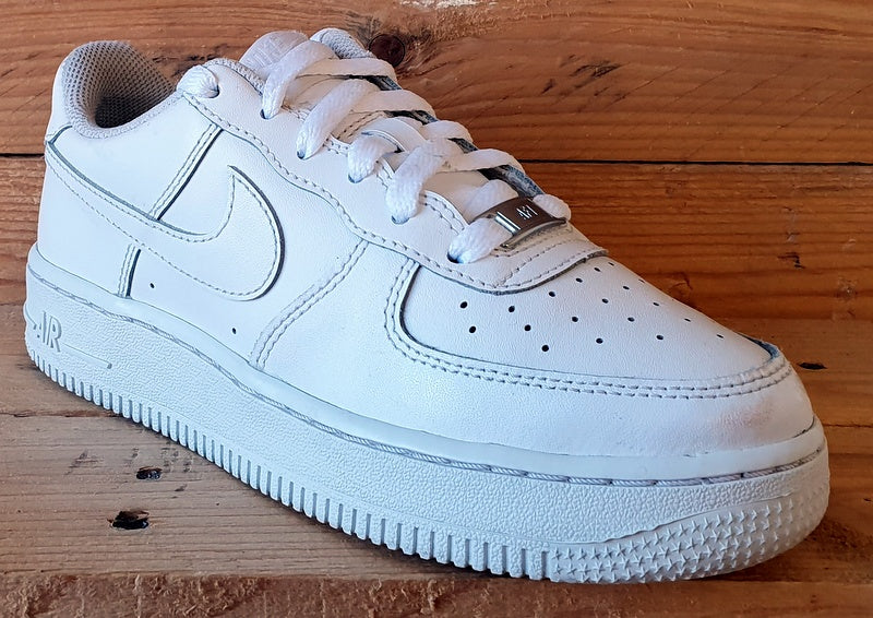 Nike Air Force 1 GS Leather Trainers UK3/US3.5Y/EU35.5 314192-117 Triple White