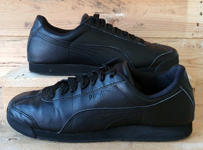 Puma Roma Low Leather Trainers UK10/US11/EU44.5 353572 17 Triple Black