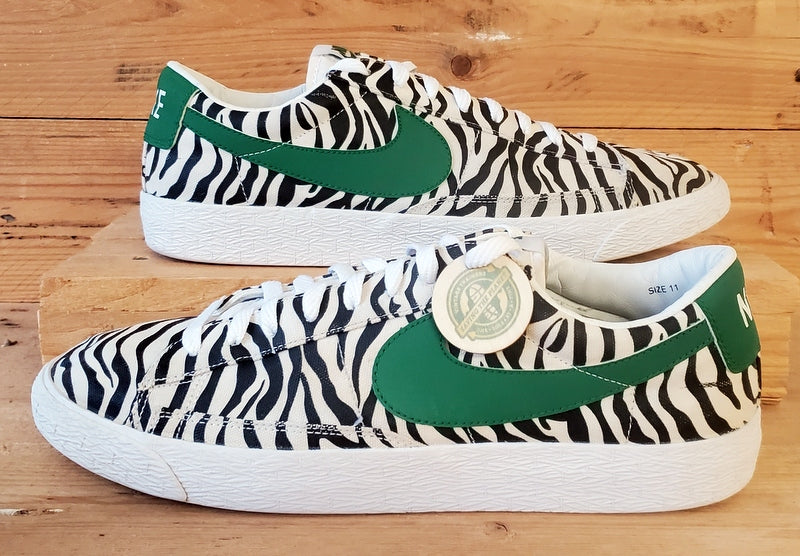 Nike Blazer Low Canvas Trainers UK10/US11/EU45 371760-130 White/Black/Zebra