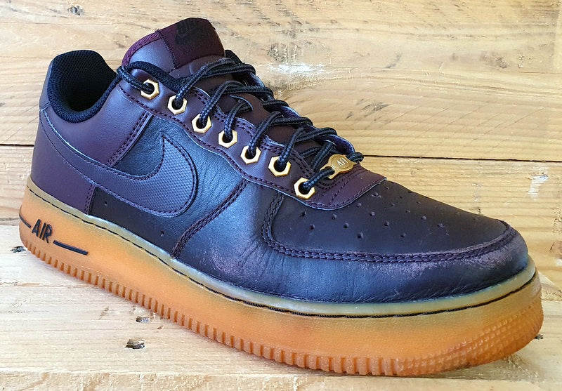 Nike Air Force 1 Low Leather Trainers UK8/US9/E42.5 488298-621 Deep Burgundy Gum