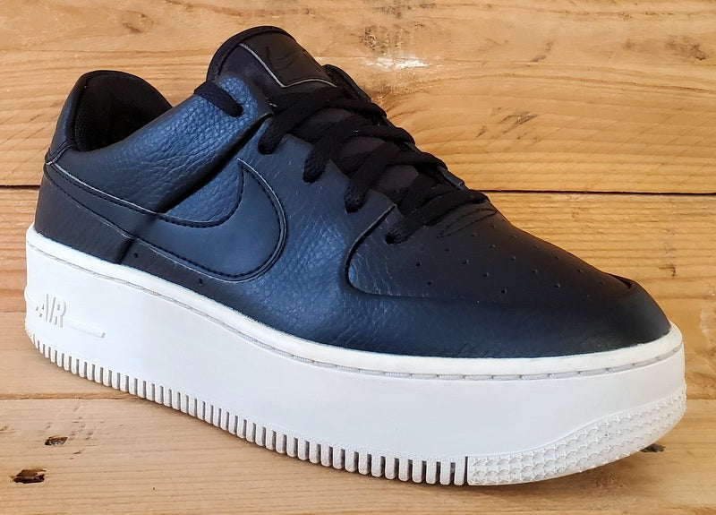 Nike AIr Force 1 Sage Low Leather Trainers UK4.5/US7/EU38 AR5339-002 Black/White
