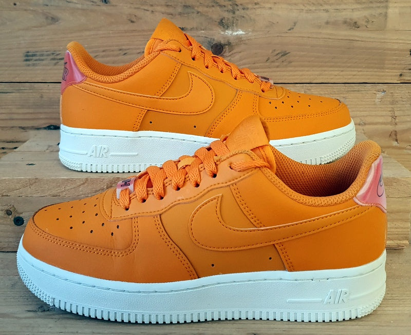 Nike Air Force 1 Essential Low Trainers UK4 US6.5 EU37.5 AO2132 801 Orange Peel