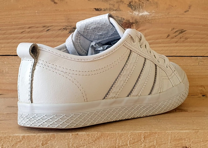 Adidas Honey Low Leather Trainers UK4 US5.5 EU36.5 AF4223 Triple White VintageTrainers