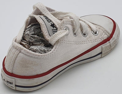 Converse All Stars Infants Low Canvas Trainers 7J256 White/Red UK7/US7/EU23