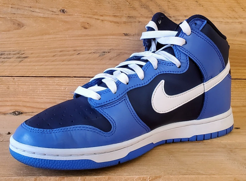 Nike Dunk Mid Leather Trainers UK6/US7/EU40 DJ6189-400 Medium Blue/Midnight Navy