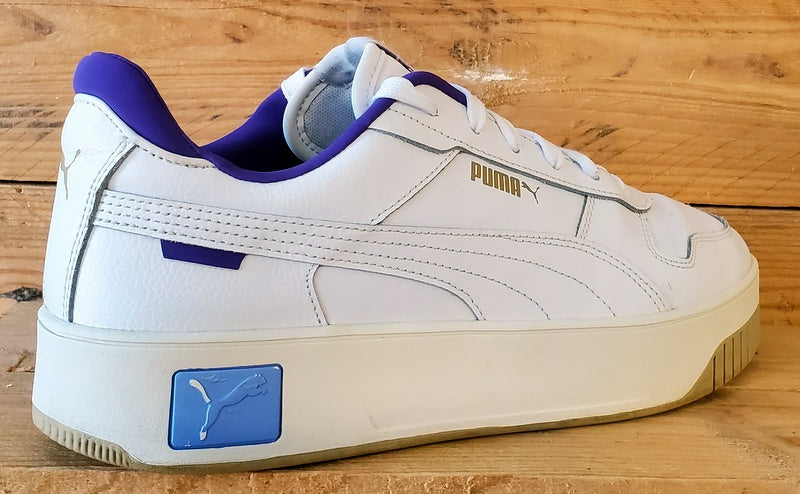Puma Carina Street Low Leather Trainers UK8/US10.5/EU42 389390-04 White/Purple