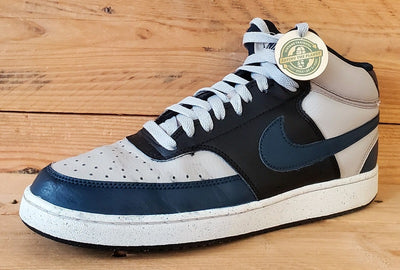 Nike Court Vision Mid Leather Trainers UK7/US8/EU41 DN3577-004 Light Iron Ore