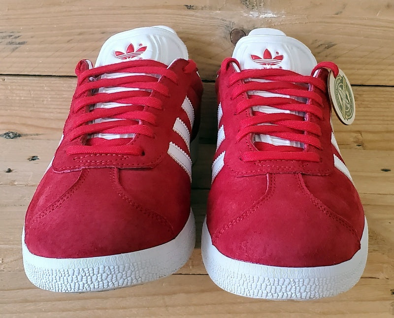 Adidas Gazelle Low Suede Trainers UK6/US6.5/EU39 S76228 Red/White