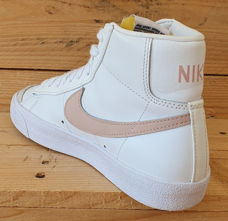 Nike Blazer 77 Mid Leather Trainers UK4/US6.5/EU37.5 CZ1055-118 White/Pink