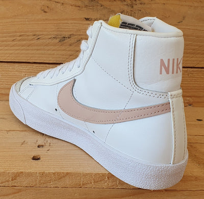 Nike Blazer 77 Mid Leather Trainers UK4/US6.5/EU37.5 CZ1055-118 White/Pink