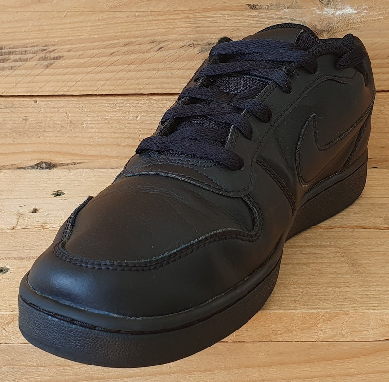 Nike Ebernon Low Leather Trainers UK7.5/US8.5/EU42 AQ1775-003 Triple Black