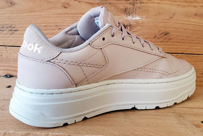 Reebok Club C Double Geo Low Leather Trainers UK4.5/US7/EU37.5 H69145 Soft Ecru