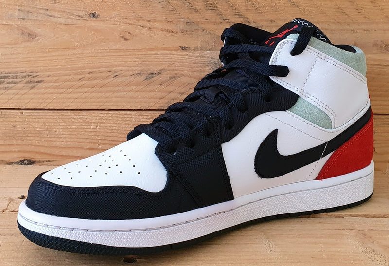 Nike Air Jordan 1 Mid SE Trainers UK8/US9/EU42.5 852542-100 Red Black Toe