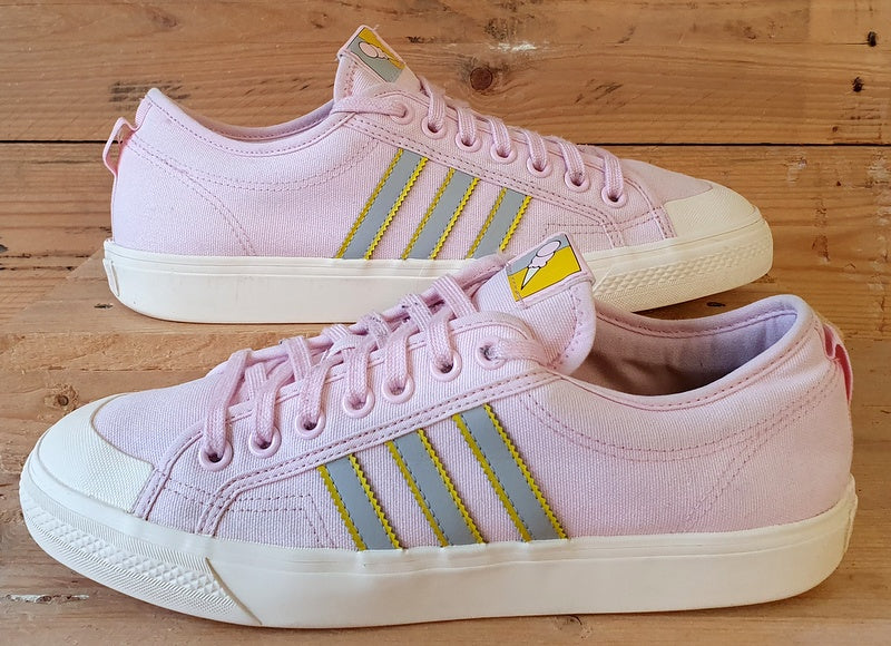 Adidas Originals Nizza Low Canvas Trainers UK10.5/US11/EU45 GY1343 Pink/Grey