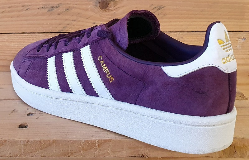 Adidas Campus Low Suede Trainers UK6.5/US8/EU40 BY9843 Purple/White