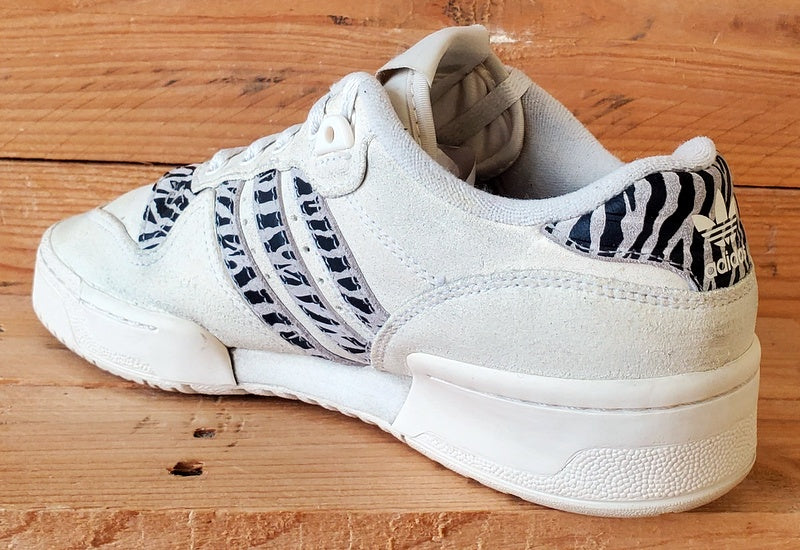 Adidas Rivalry Low Suede Trainers UK5.5/US7/EU38.5 EG9003 Grey/Zebra Print