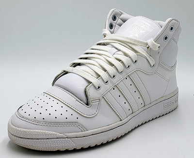 Adidas Top Ten Mid Leather Trainers S84596 Triple White UK9/US9.5/EU43
