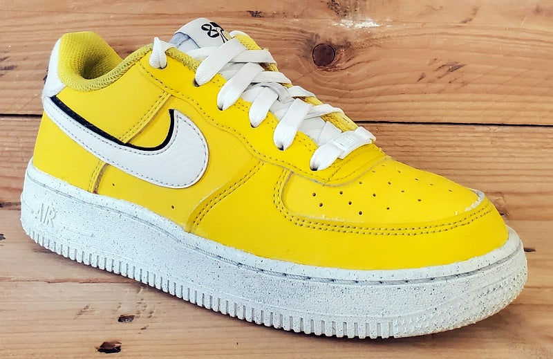 Nike Air Force 1 Low Leather Trainers UK4/US4.5Y/EU36.5 DQ0359-700 Tour Yellow