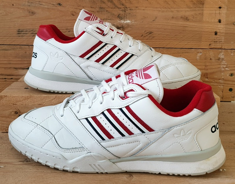 Adidas A.R. Low Leather Trainers UK9.5/US10/EU44 EF5945 White/Red/Black