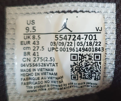 Nike Air Jordan 1 Taxi Mid Leather Trainers UK8.5/US9.5/EU43 554724-701 Yellow