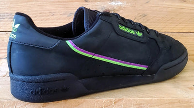 Adidas Continental 80 Low Suede Trainers UK9.5/US10/EU44 FU9392 Black/Purple