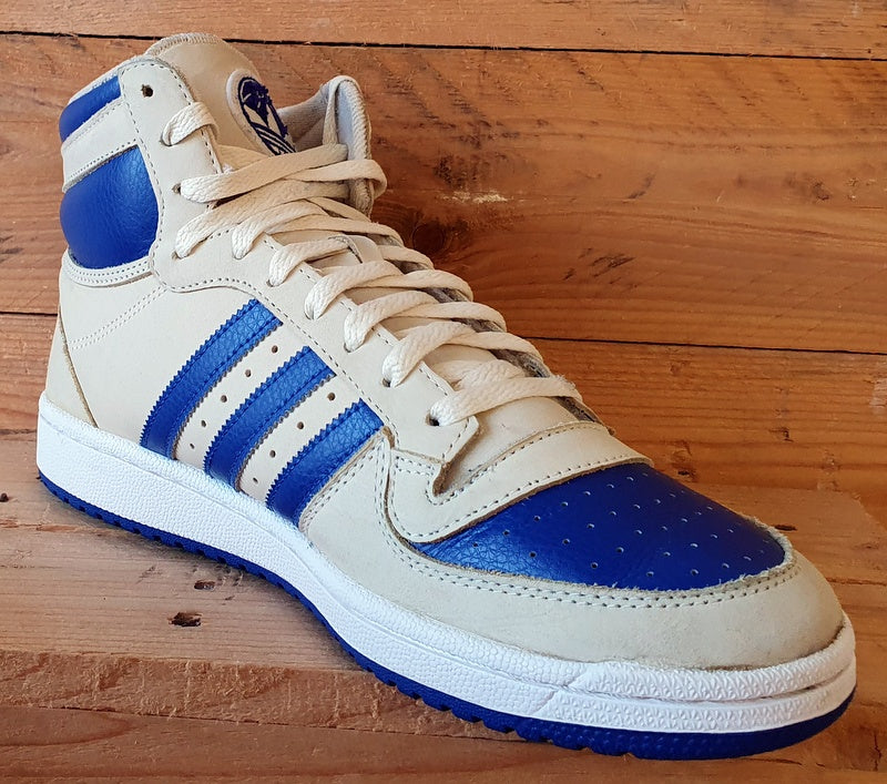 Adidas Top Ten RB Mid Leather Trainers UK10.5/US11/EU45 FZ6022 Cream/Royal Blue