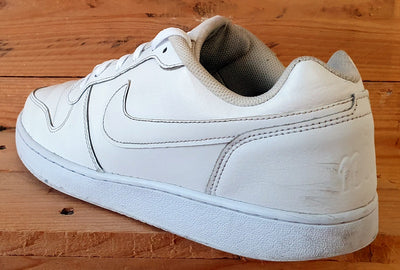 Nike Ebernon Low Leather Trainers UK10/US11/EU45 AQ1775-100 Triple White