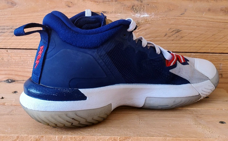Nike Air Jordan Zion 1 Mid Textile Trainers UK6/US6.5/EU39 DA3131-401 Navy/White