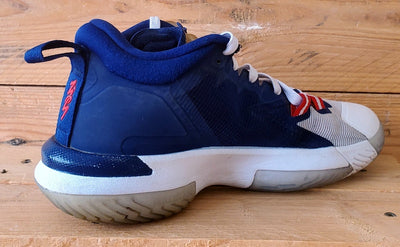 Nike Air Jordan Zion 1 Mid Textile Trainers UK6/US6.5/EU39 DA3131-401 Navy/White