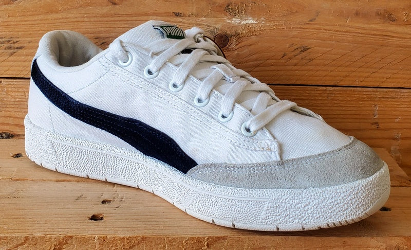 Puma Mallorca Low Canvas/Suede Trainers UK9/US10/EU43 374941-14 White/Navy