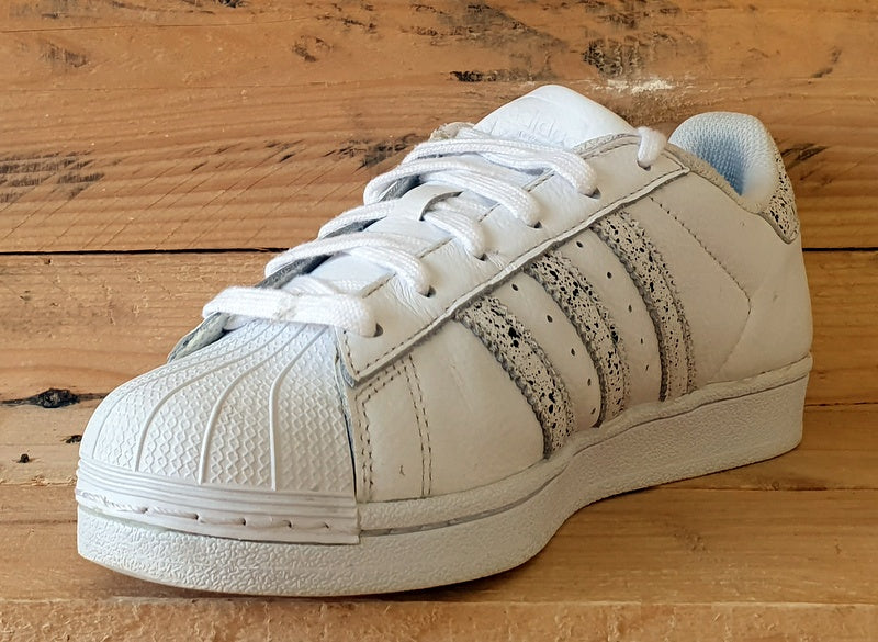 Adidas Superstar Low Leather Trainers UK5/US5.5/EU38 B42620 White/Splatter Black