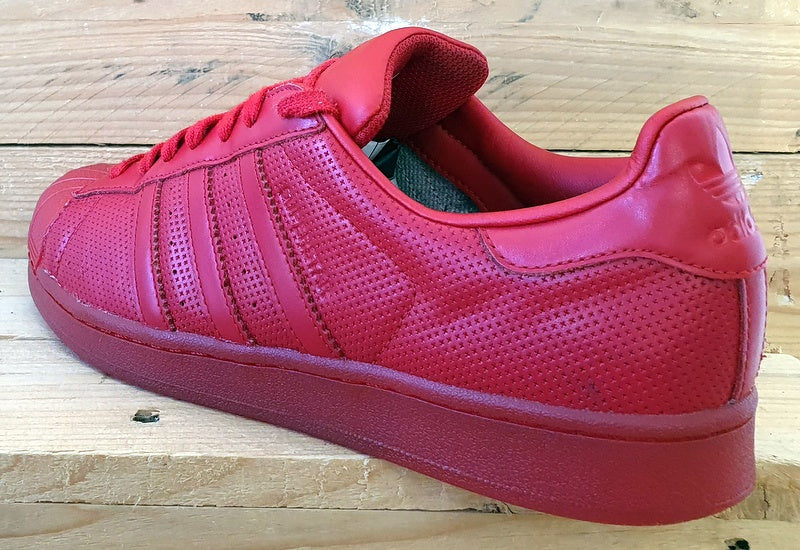 Adidas Superstar Adicolour Low Leather Trainers UK9/US9.5/EU43 S80326 Triple Red