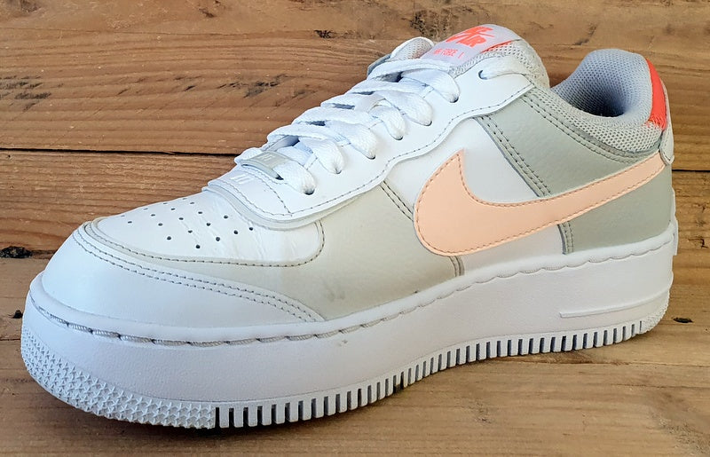 Nike Air Force 1 Shadow Low Trainers UK6/US8.5/E40 DH3896-100 Crimson Tint/White