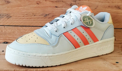 Adidas Rivalry Low Leather Trainers UK8/US9.5/EU42 H68109 Grey/Orange/White