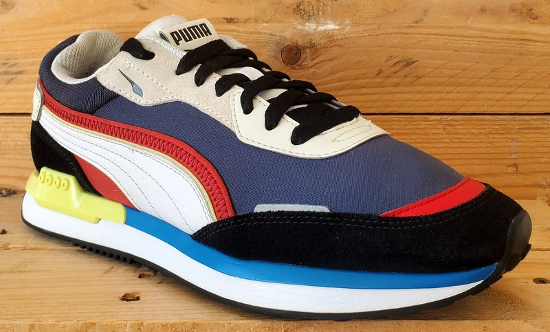 Puma City Rider Low Textile Trainers UK8/US9/EU42 382044-03 Black/White/Grey